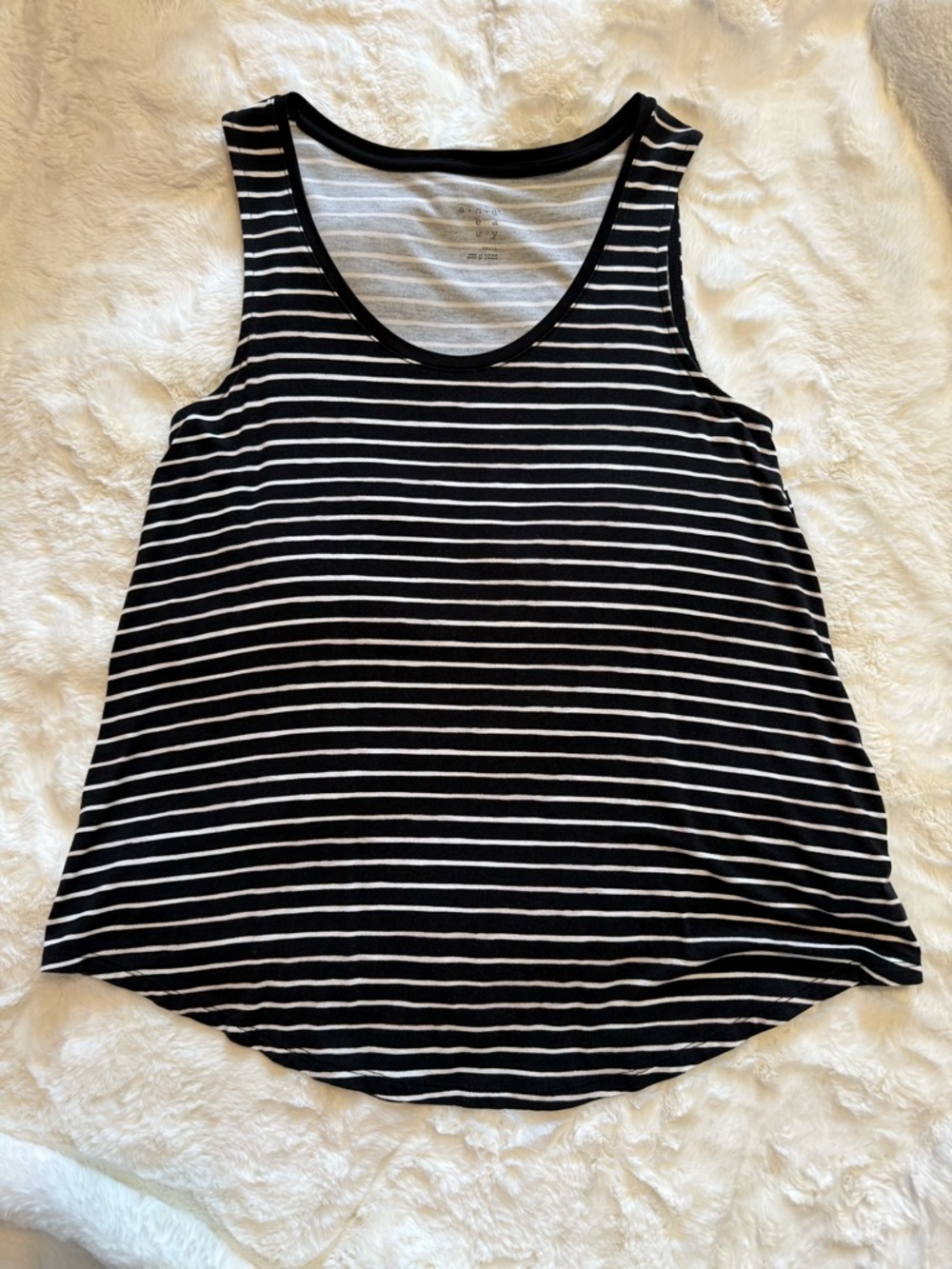 Black and White Striped Women’s Tank Top